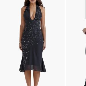 house of cb sparkle navy dress